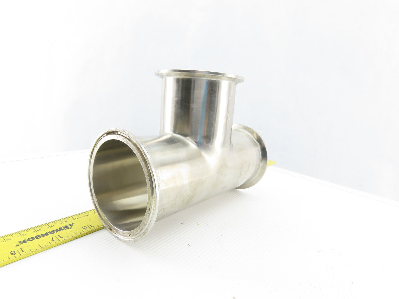 3" Flanged Stainless Steel Sanitary Tee Fitting 7-1/2"