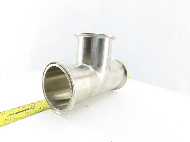 3" Flanged Stainless Steel Sanitary Tee Fitting 7-1/2"