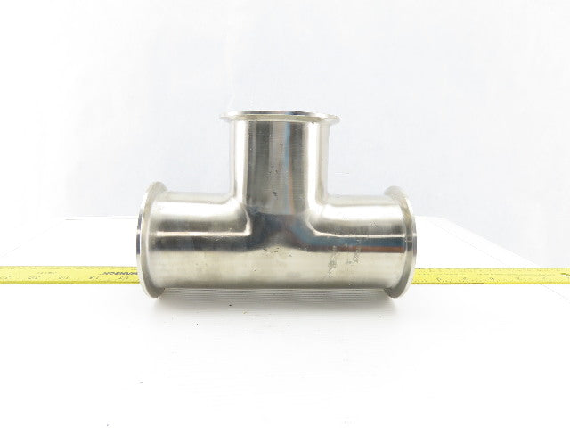 3" Flanged Stainless Steel Sanitary Tee Fitting 7-1/2"
