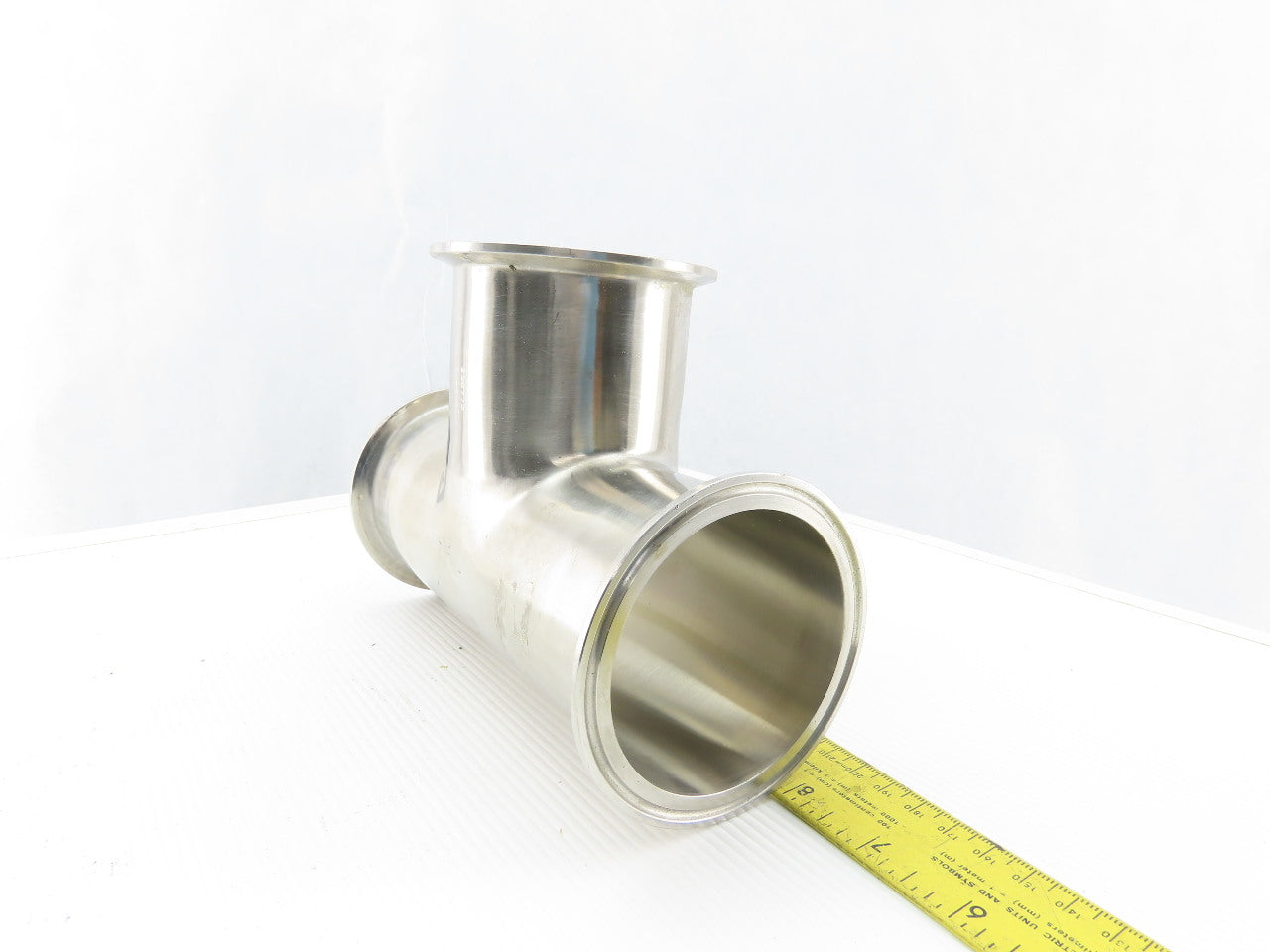 3" Flanged Stainless Steel Sanitary Tee Fitting 7-1/2"