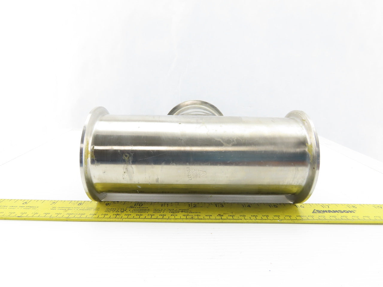 3" Flanged Stainless Steel Sanitary Tee Fitting 7-1/2"