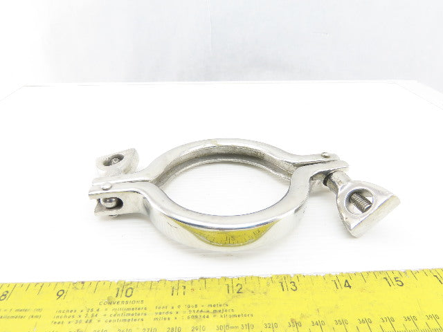 3" Stainless Steel Sanitary 2 Piece Clamp Lot Of 2