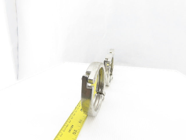 3" Stainless Steel Tri Clover Style Sanitary Clamps Lot Of 3