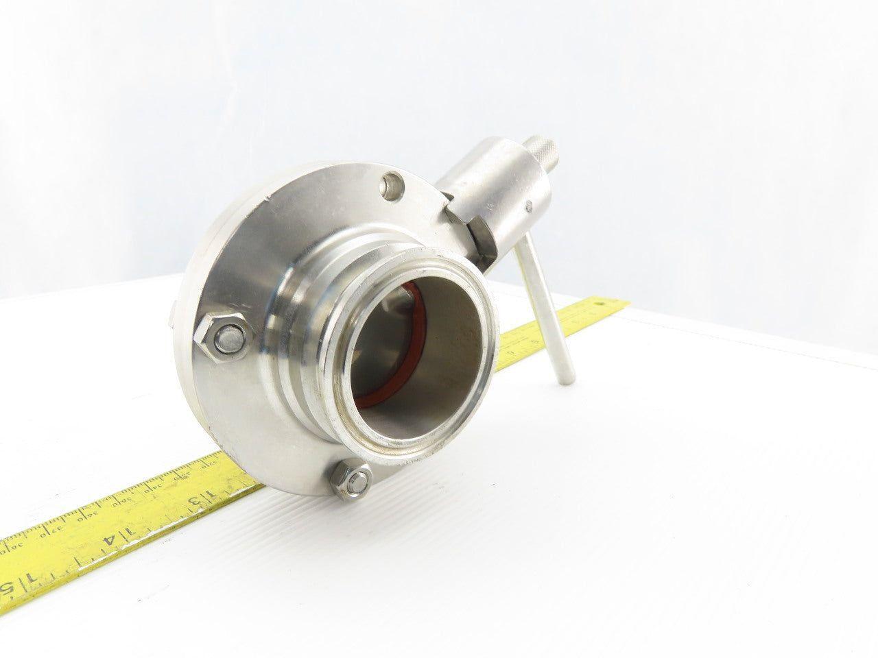 2" Stainless Steel Sanitary Butterfly Valve