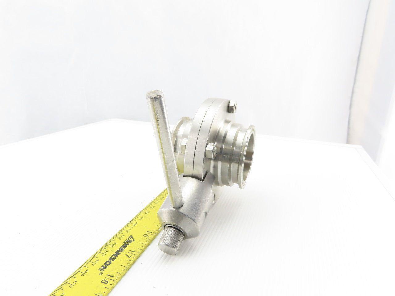 2" Stainless Steel Sanitary Butterfly Valve