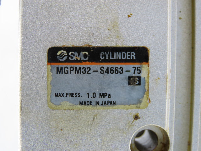 SMC MGPM32-S4663-75 Compact Guide Air Cylinder 3" Stroke