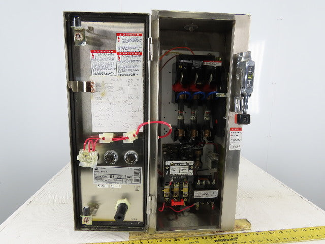 Square D 8538SCW14V81CFF4T 30A 600V 10Hp MAX Stainless Steel Combo Starter