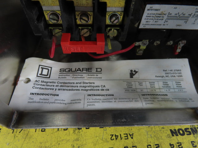 Square D 8538SCW14V81CFF4T 30A 600V 10Hp MAX Stainless Steel Combo Starter