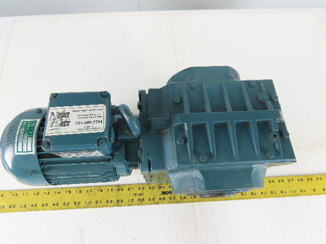 BAUER 1Hp Gear Motor Hollow Thru Shaft 230/460V 3Ph 11.5 RPM {bs30-84}/d08ma4/am