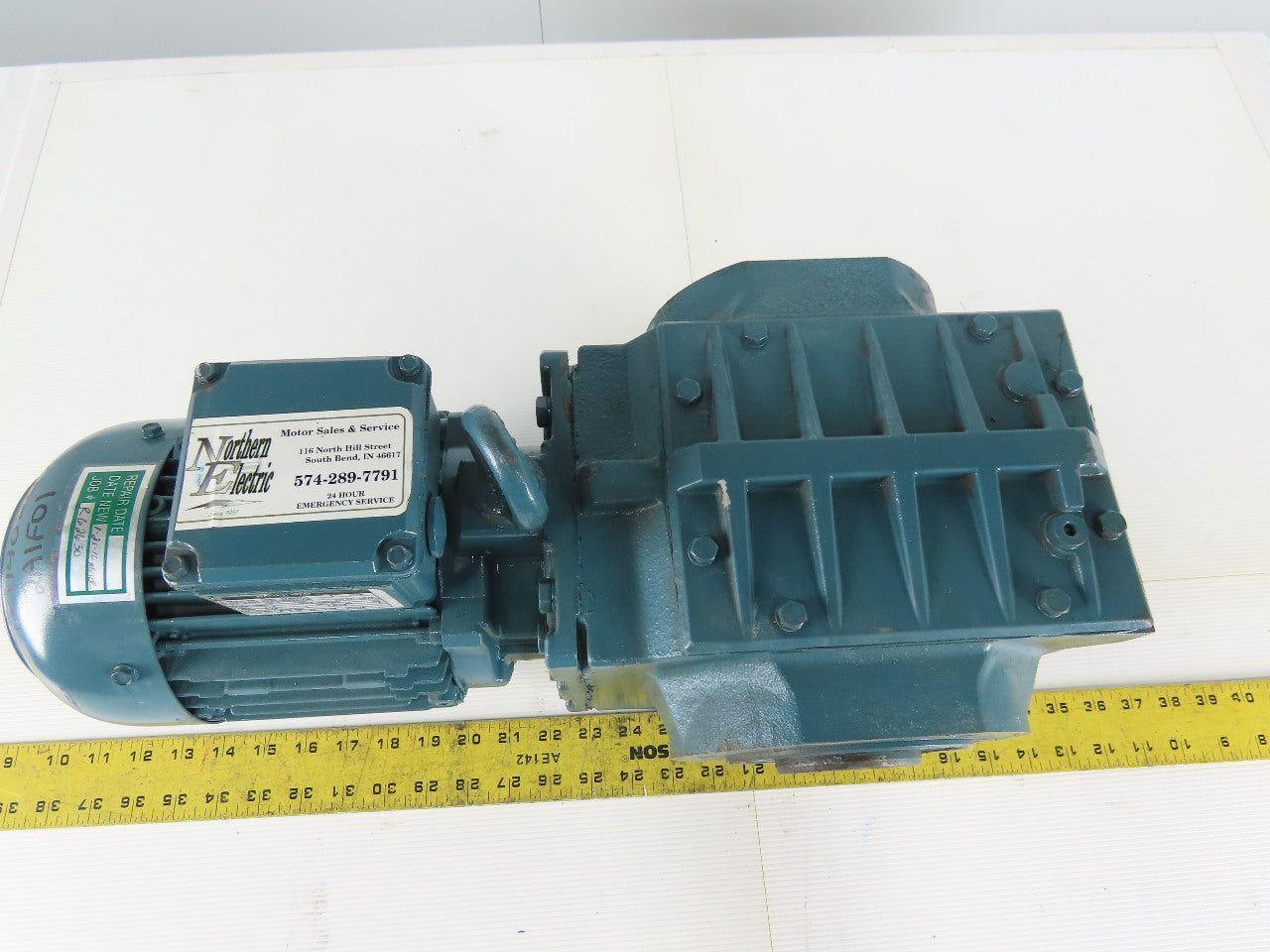 BAUER 1Hp Gear Motor Hollow Thru Shaft 230/460V 3Ph 11.5 RPM {bs30-84}/d08ma4/am
