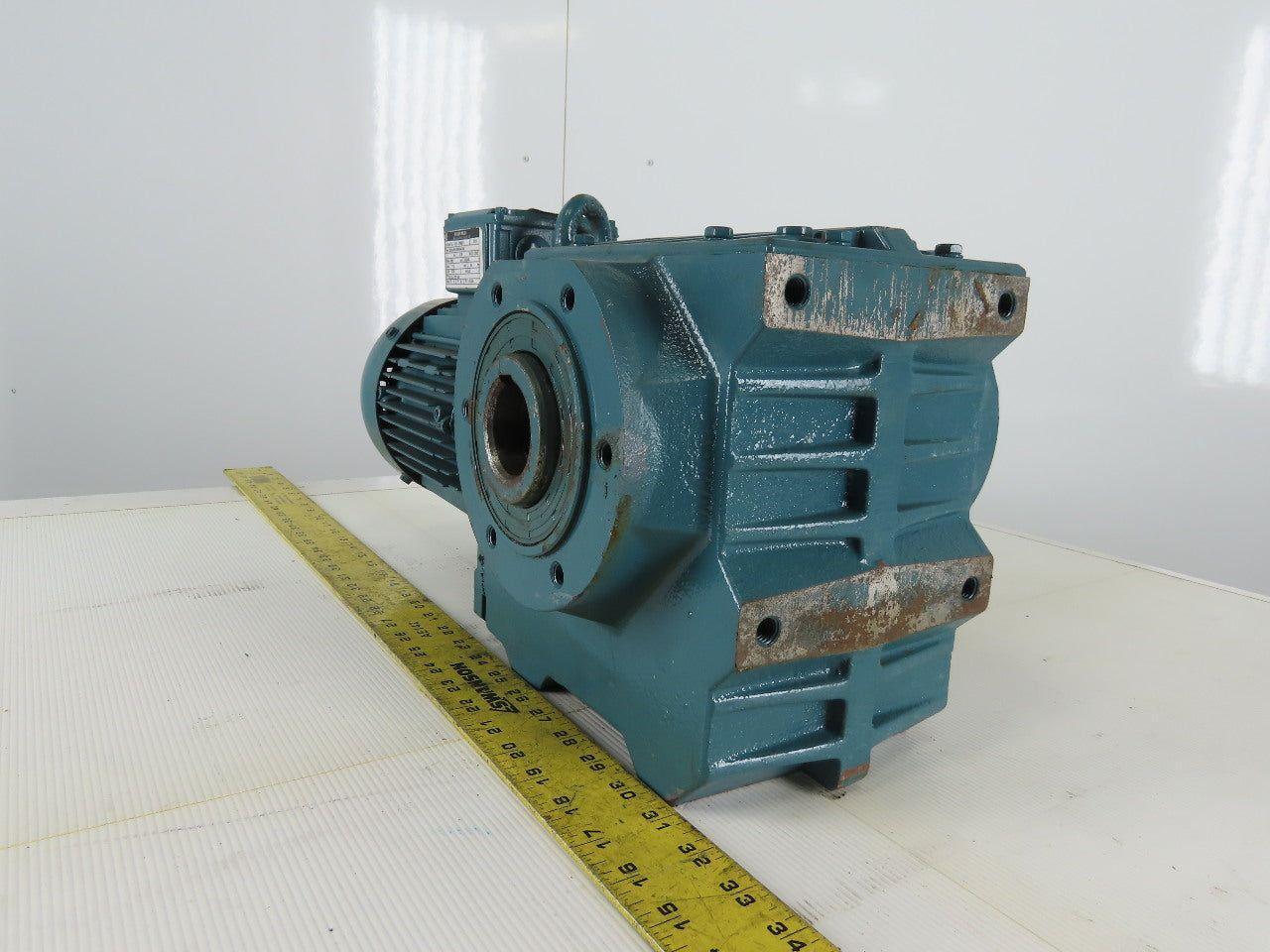 BAUER 1Hp Gear Motor Hollow Thru Shaft 230/460V 3Ph 11.5 RPM {bs30-84}/d08ma4/am