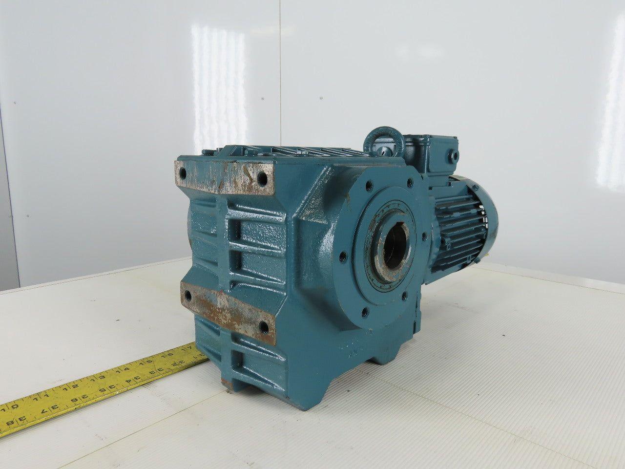 BAUER 1Hp Gear Motor Hollow Thru Shaft 230/460V 3Ph 11.5 RPM {bs30-84}/d08ma4/am