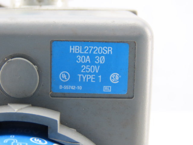 Hubbell HBL2720SR Receptacle W/Box 30A 250V Type 1