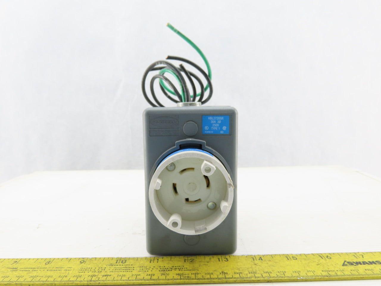 Hubbell HBL2720SR Receptacle W/Box 30A 250V Type 1