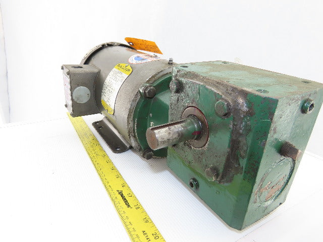 Baldor CM3554T 1/2Hp Gear Motor 208-230/460V 3Ph 10:1 Ratio 7/8" Shaft 174RPM