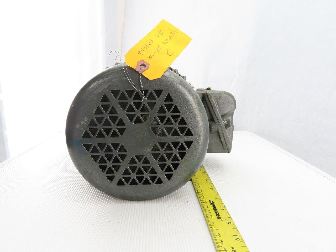 Baldor M3583T 1-1/2Hp Electric Motor 230/460V 3Ph 143T Frame 3450 RPM