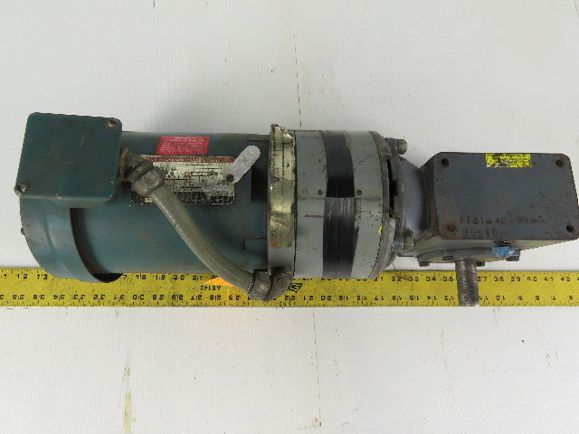 Boston Gear F721-40-B5-G 3/4Hp Gear/Brake Motor 230/460V 3Ph 40:1 Ratio