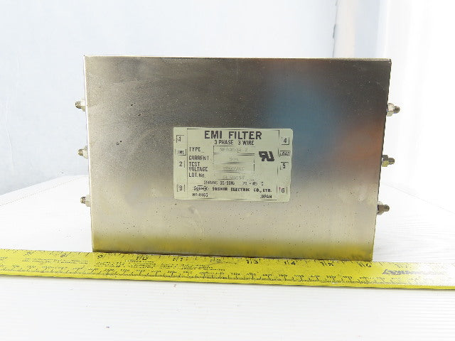Soshin NF3050A-Z EMI Filter 3 Phase 3 Wire 50 A 250VAC 50/60Hz