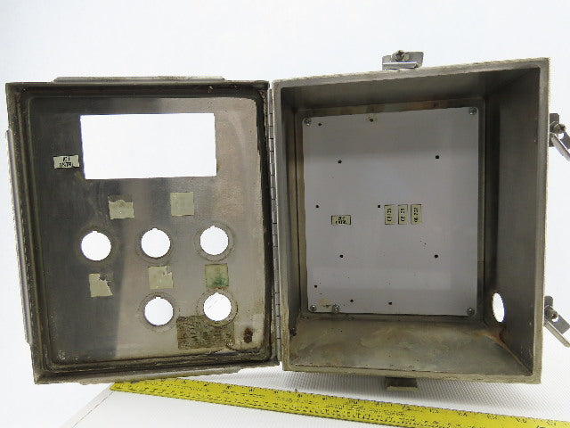SCE 121006CHNFSS 12x10x6" Hinged Door Stainless Steel Electrical Enclosure