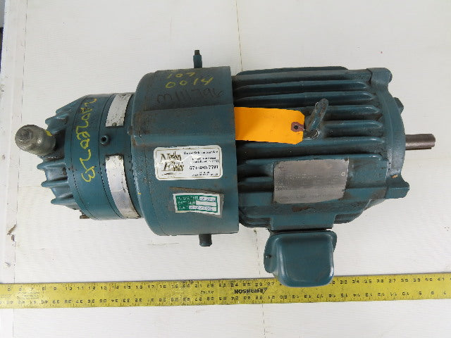US Motors G47460W11W267R020F 3HP 460V 3Ph Wet Brake Electric Motor 215 1177RPM