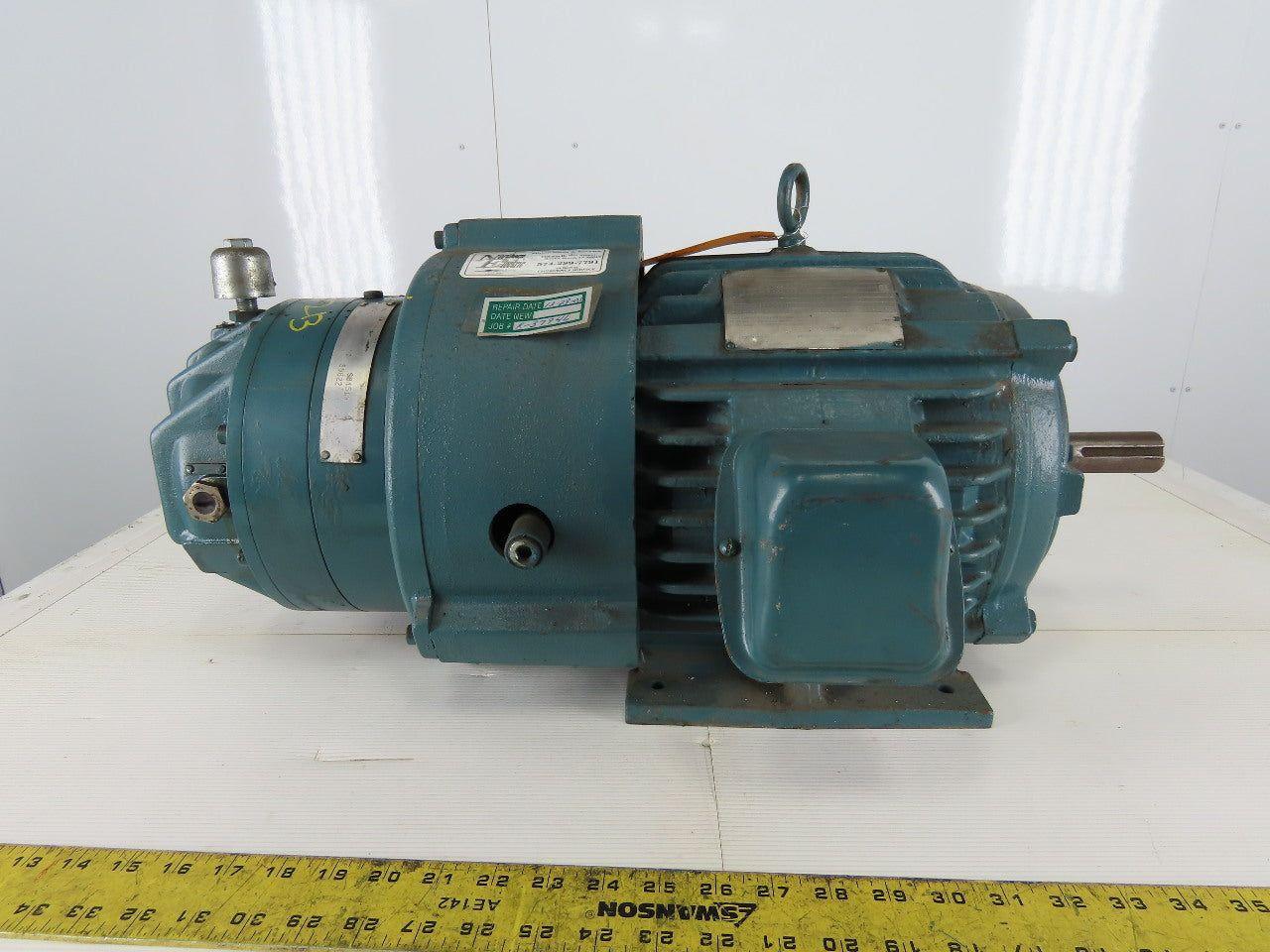 US Motors G47460W11W267R020F 3HP 460V 3Ph Wet Brake Electric Motor 215 1177RPM