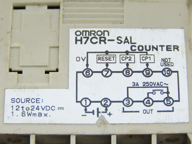Omron H7CR-SAL Digital Counter 12-24VDC 1.6W