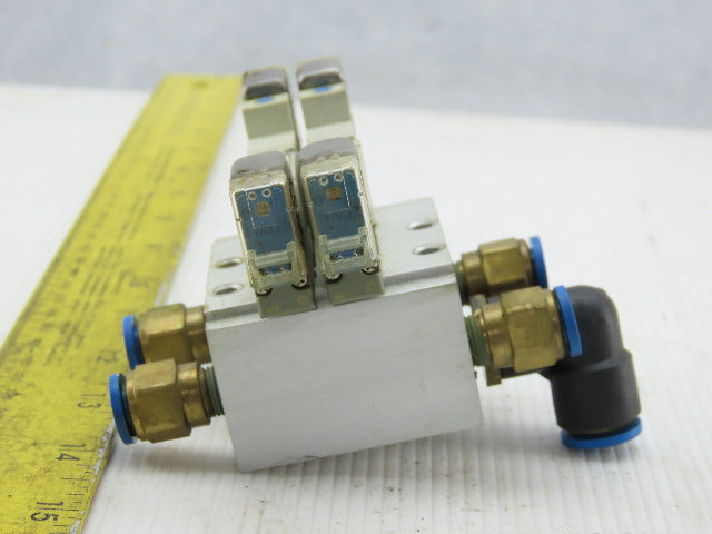 SMC SY3340-5LOZ Manifold Assembly W/2 Pneumatic Solenoid Valves