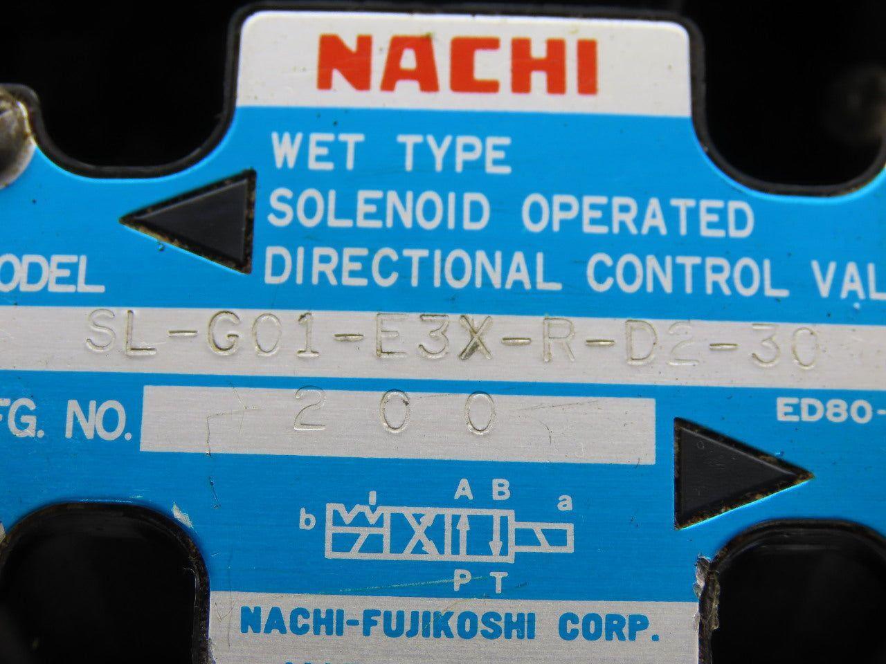 Nachi SL-G01-EX3-R-D-30 & SL-G01-EX3-GR-D2-31 Hydraulic Solenoid Valve Assembly