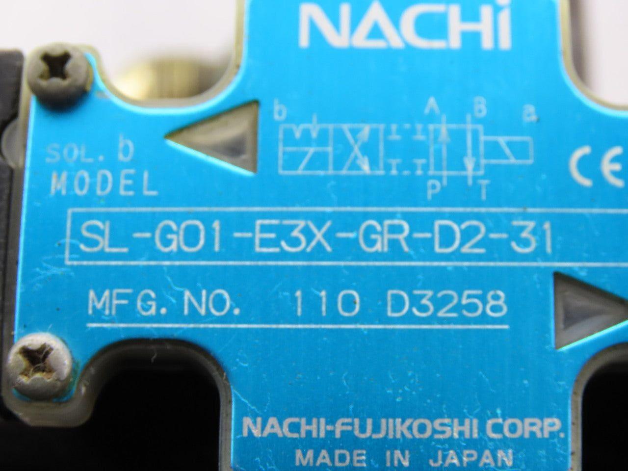 Nachi SL-G01-EX3-R-D-30 & SL-G01-EX3-GR-D2-31 Hydraulic Solenoid Valve Assembly