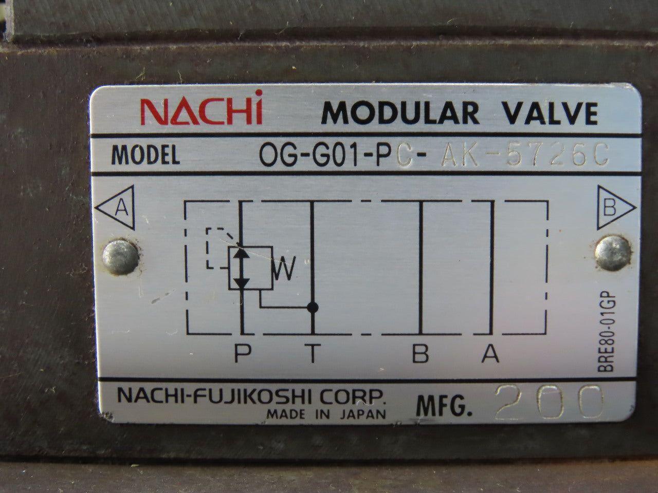 Nachi SL-G01-EX3-R-D-30 & SL-G01-EX3-GR-D2-31 Hydraulic Solenoid Valve Assembly