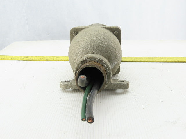 Pyle National 222-0A-4 600V Plug Receptacle 60A 2 Pole 3 Wire
