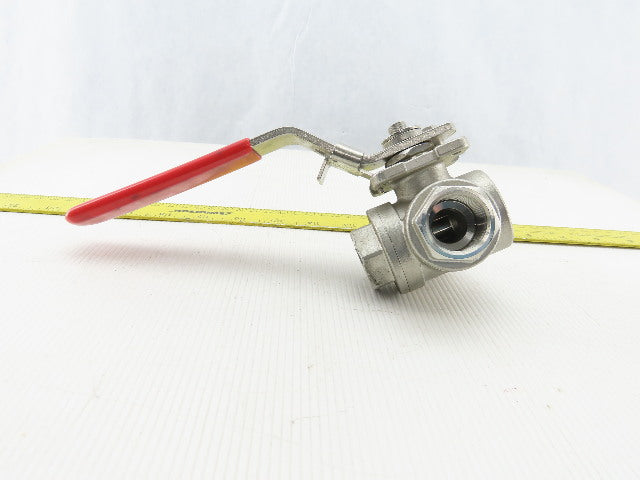 Unico 3-Way 1000 WOG 3/4" NPT CF8M Stainless Steel Ball Valve