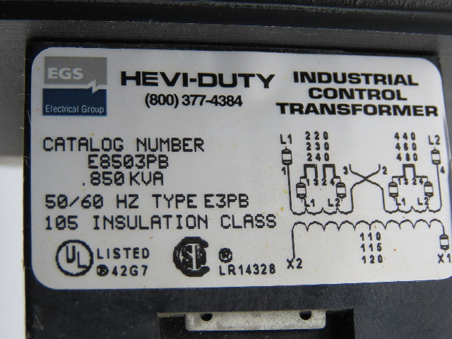 Industrial Control E8503PB Transformer 850KVA