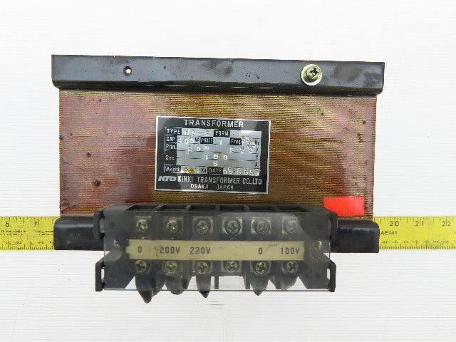 KTC Kinki Type MD-2 600VA Transformer 200/220V Pri 100V Sec 50/60HZ
