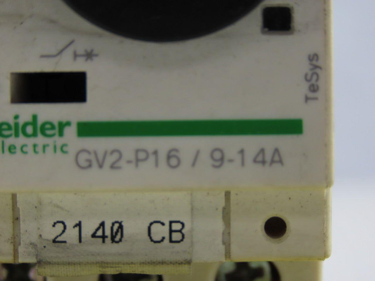 Schneider Electric GV2-P16/9-14A 3 Pole Contactor Motor Starter 600V