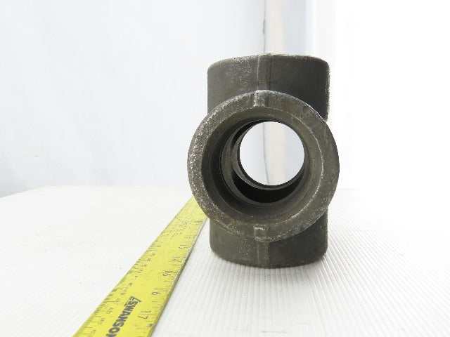 SA/A105 B16 2" NPT Malleable Black Iron Cross Pipe Fitting 4-Way Female