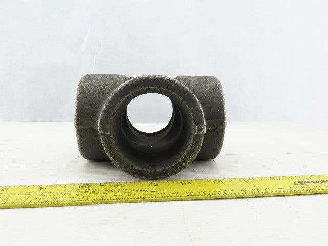 SA/A105 B16 2" NPT Malleable Black Iron Cross Pipe Fitting 4-Way Female
