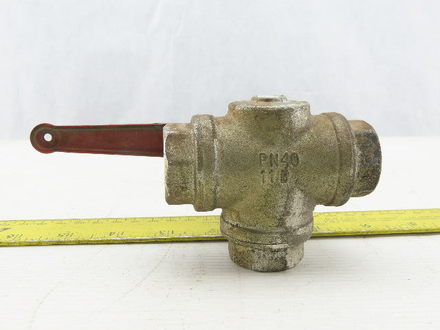 PN40 11A Stainless Steel 3 Way Ball Valve With Shutoff 3/4" NPT