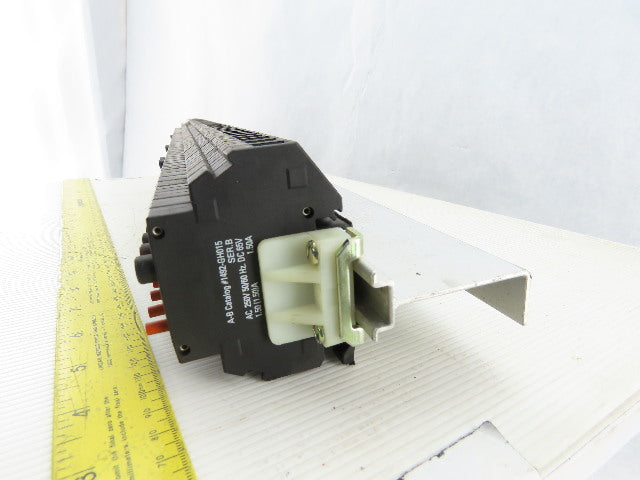 Allen Bradley 1492-GH015 DIN Rail Mount 62 Circuit Breaker 22-1.5A 87-0.2A 13-1A
