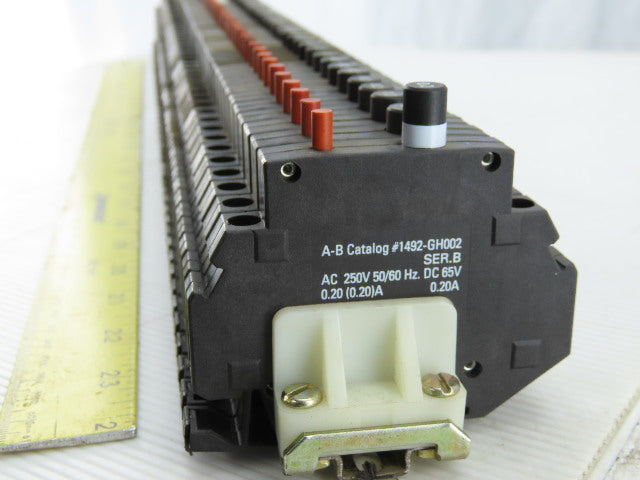 Allen Bradley 1492-GH015 Rail 52 Circuit Breaker 22-1.5A 10-1A 10-0.5A 10-0.2A
