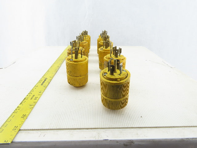 General Electric Yellow Male End Plug 3 Phase 20A 277/480V Lot of 11