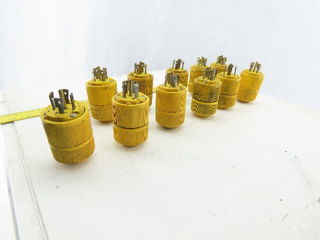 General Electric Yellow Male End Plug 3 Phase 20A 277/480V Lot of 11