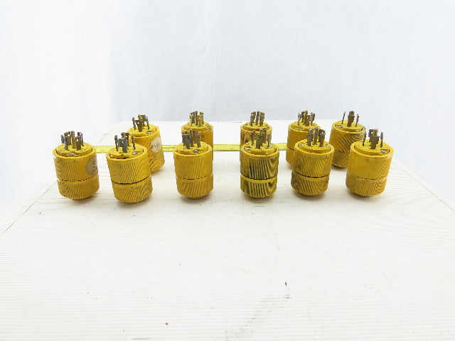 General Electric Yellow Male End Plug 3 Phase 20A 277/480V Lot of 11