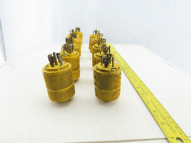 General Electric Yellow Male End Plug 3 Phase 20A 277/480V Lot of 11