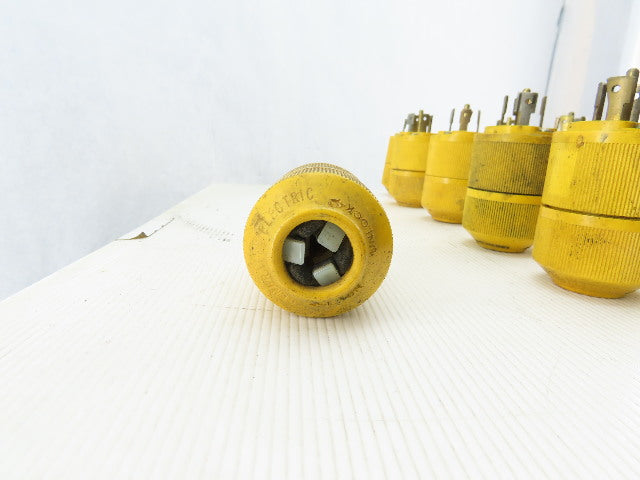 General Electric Yellow Male End Plug 3 Phase 20A 277/480V Lot of 11