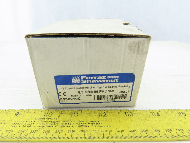 Ferraz Shawmut Z330210 Fuse 690VAC 40A 2 In Box