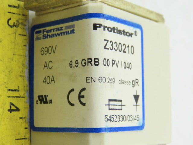 Ferraz Shawmut Z330210 Fuse 690VAC 40A 2 In Box
