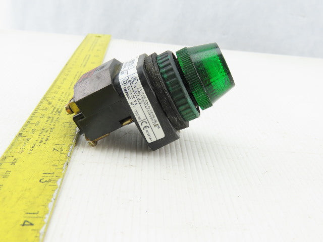 Allen Bradley 800H-PRH16R/F LED Green Pilot Light 120V Series F