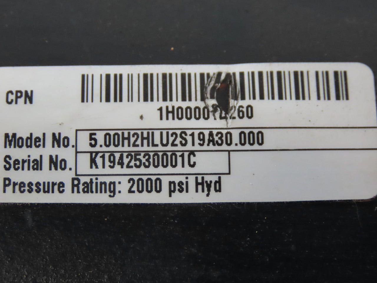 Parker 5.00H2HLU2S19A30.000 Hydraulic Tie Rod Cylinder 5" Bore 30" Stroke