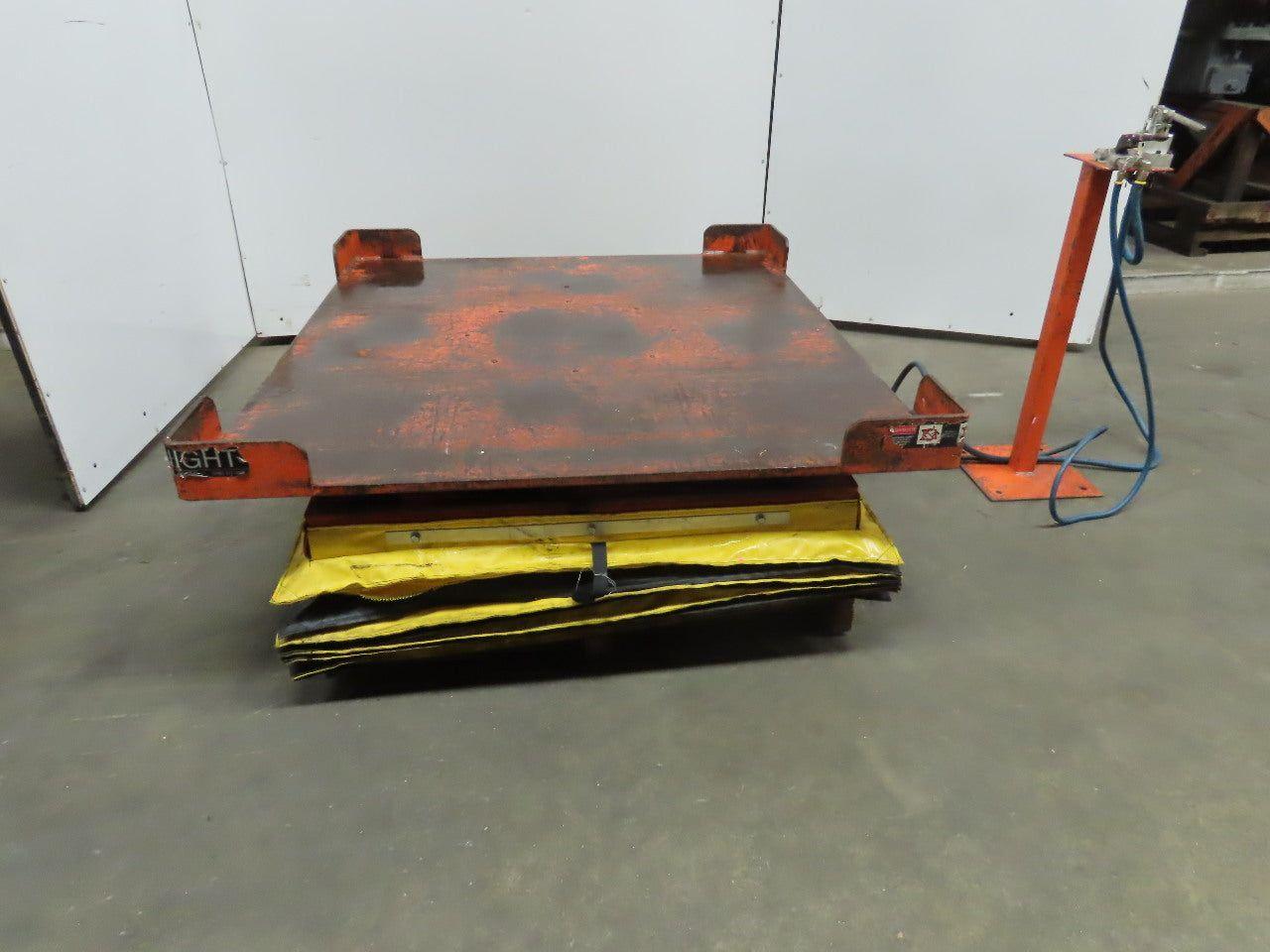 Knight 4000Lb Capacity Pneumatic Scissor Lift 56"x50" Turn Table 13-36" Height